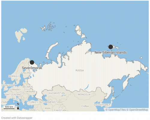 Russian warships drill attack on Arctic archipelago
